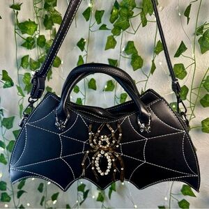 Black Spider Web Design Women's Bag